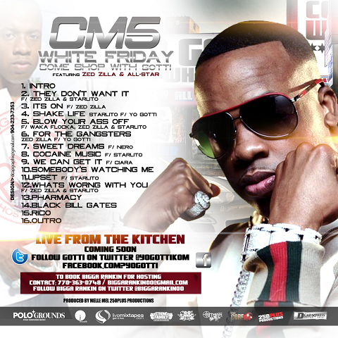 Bigga Rankin & Yo Gotti - CM5 Mixtape Back Cover