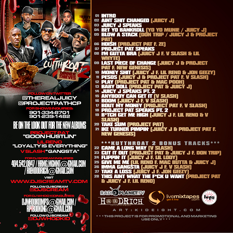 Juicy J & Project Pat - Cut Throat 2 Back Cover