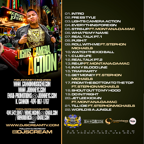  Johnney C Lights Camera Action Back Cover