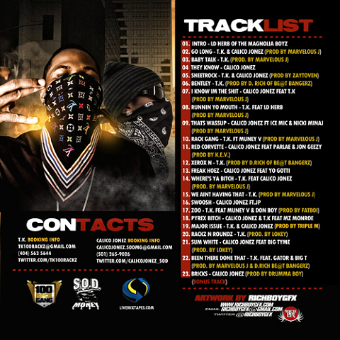TK Calico Jonez Streetz On Lock 2 Back Cover