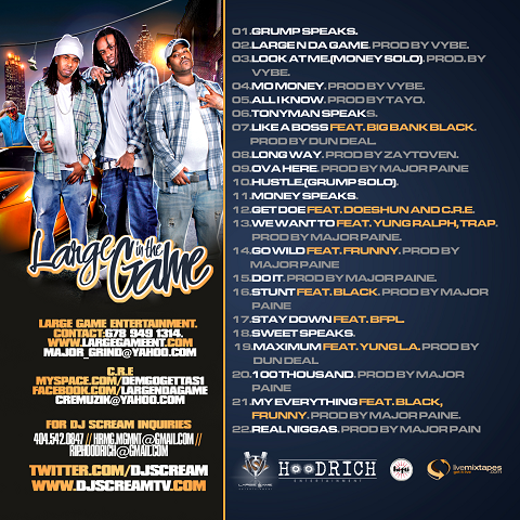 CRE Large In The Game Back Cover