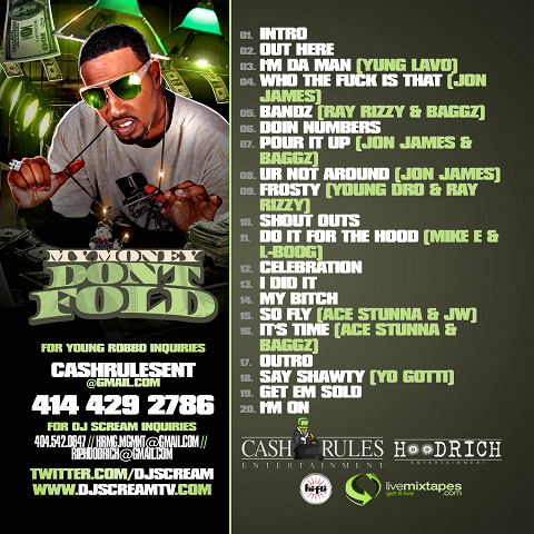DJ Scream Young Robbo My Money Dont Fold Back Cover