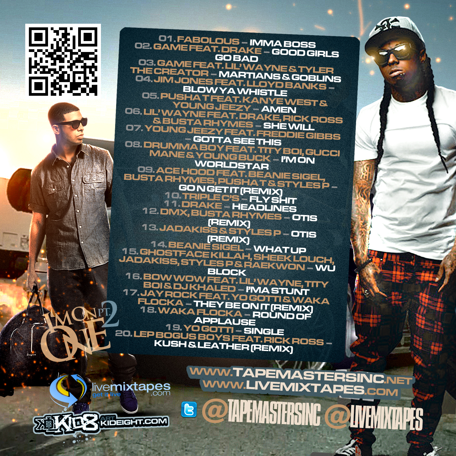 I'm On One, Part 2 Hosted by Tapemasters Inc., Free Mixtape Stream and Download!1500 x 1500